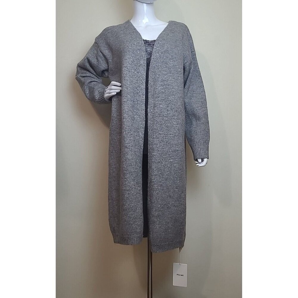 Monet Gray Womens Open Cardigan Large / XL Tags Attached